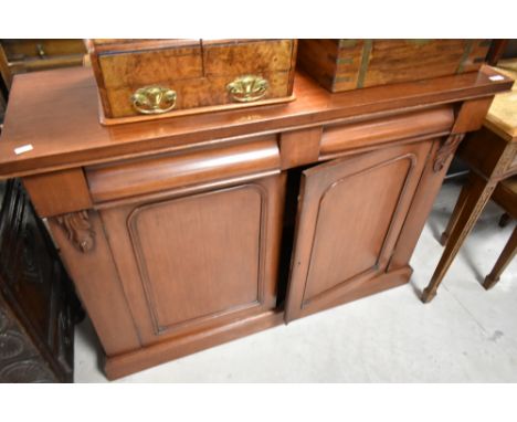 A Victorian mahogany chiffonier base