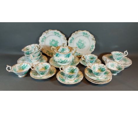 A collection of 19th Century Davenport tea and dinner ware together with various similar plates and tea ware 