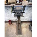 PEDESTAL MOUNTED DOUBLE END GRINDER, PORTER CABLE, 6", 120 v.