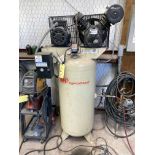 RECIPROCATING AIR COMPRESSOR, INGERSOLL RAND MDL. 2340, 5 HP vert. tank mtd.