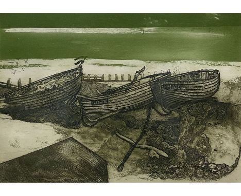 Gordon E Miles (British 1947-): 'Kittiwake West Worthing', etching and aquatint signed titled and dated '77 in pencil, no. 33