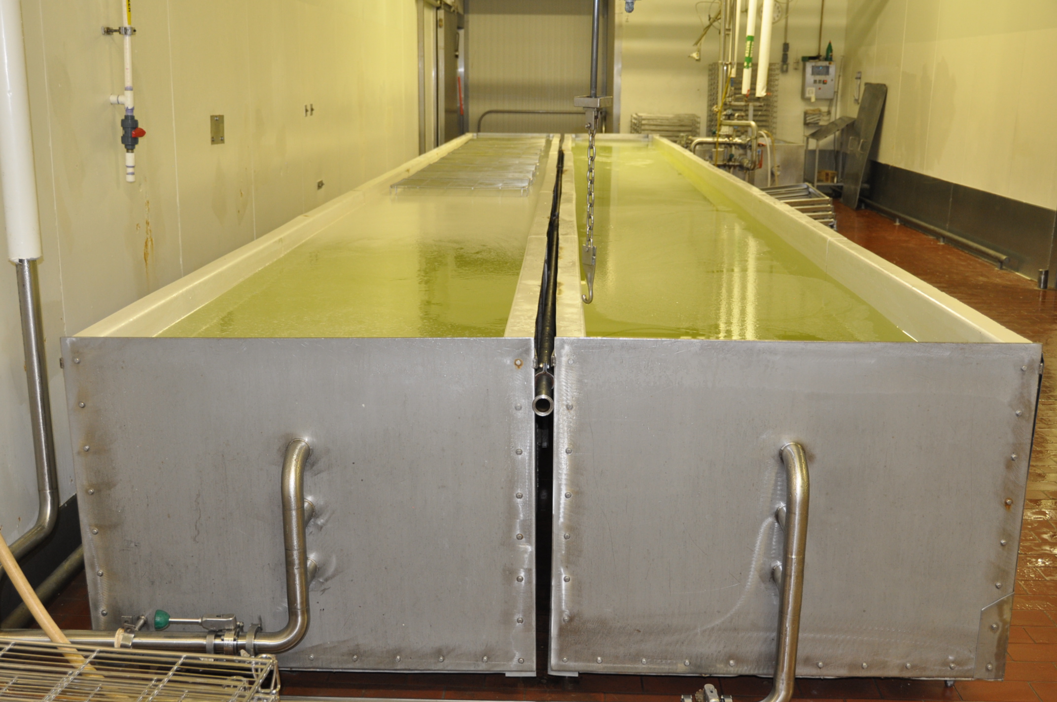 48' x 4' x 29" Depth Cheese Brine Tanks with 316 S/S Skin and