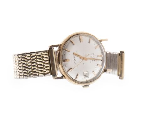 GENTLEMAN'S AVIA AUTOMATIC WRIST WATCH the round silver coloured dial with applied gold coloured baton hour markers, date ape