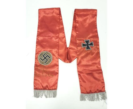 WW2 German 3rd Reich Silk Sash. 