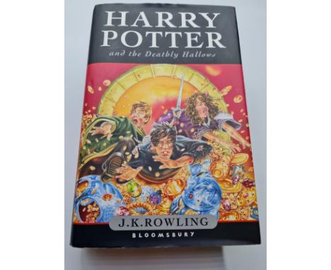 Hardback first edition of Harry Potter and the Deathly Hallows. Excellent condition with original dust jacket in perfect cond