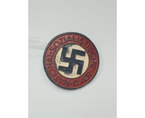 German late war Ersatz tombac N.S.D.A.P Nazi party enamel lapel pin 