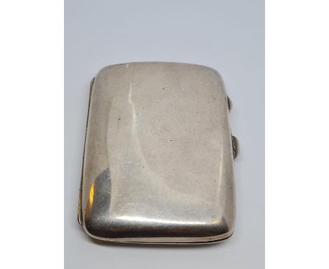 Vintage Silver Cigarette Case 82g 