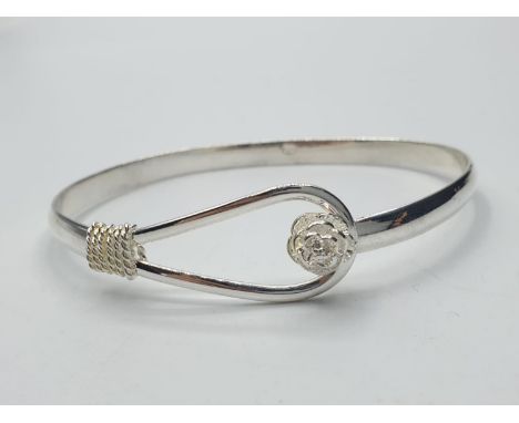 Tiffany Style Silver Bangle. 11g 