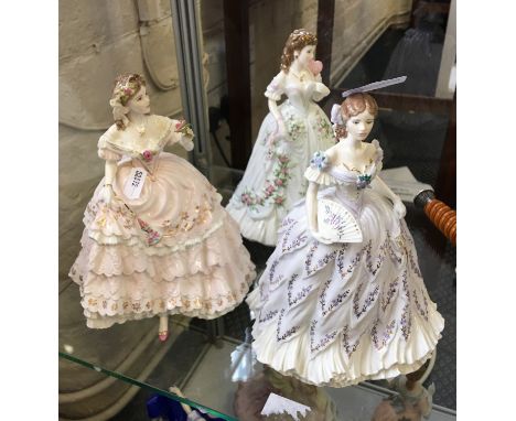 A group of three Royal Worcester figures; Queen of Hearts, The Fairest Rose, The Last Waltz.