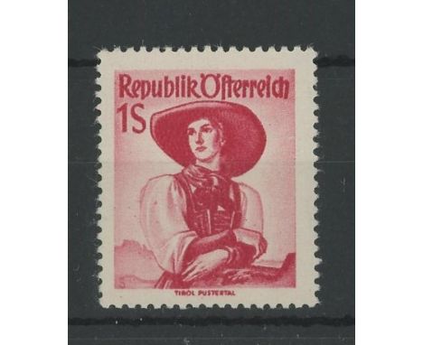 1948 Provincial Costumes 1s red U/M, fine. SG 1126 Cat £160
