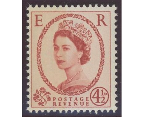 1959 Phosphor 4½d chestnut with clear Broad Band at Left. U/M, fine &amp; appears unrecorded. SG 616b var. (see photo)