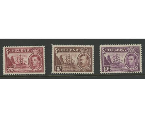 1938-44 2/6d, 5/- &amp; 10/- U/M, fine. SG 138-40 Cat £60 (3)