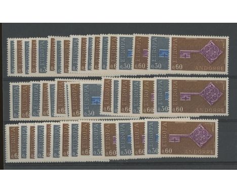 1968 Europa set U/M x 25. SG F208-9 Cat £625 (50)