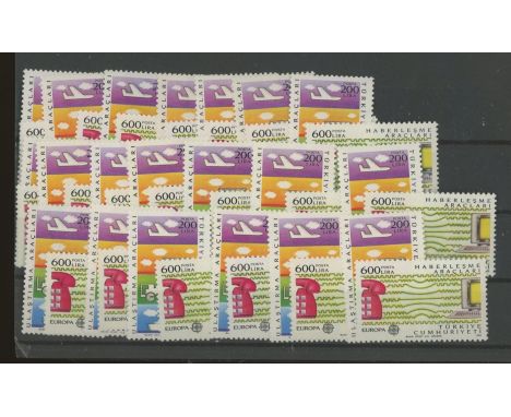 1988 Europa set U/M x 20 sets. SG 2989-90 Cat £550 (40)