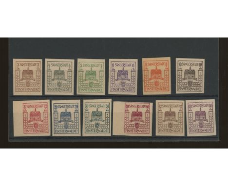 1946 Finsterwalde Locals set to 60pf U/M. (12)