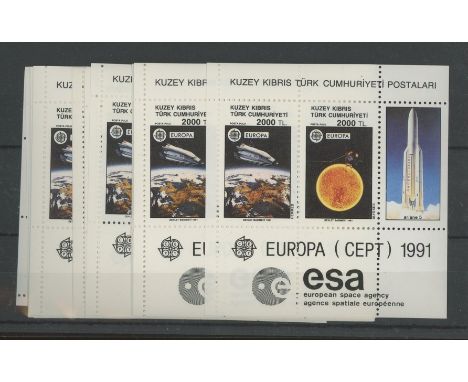 1991 Europe in Space Min Sheet U/M x 20. SG MS306 Cat £180 (20 M/S)