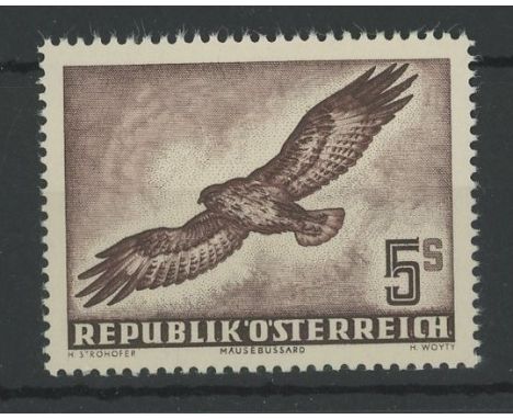 1950 Common Buzzard 5s U/M, fine. SG 1219 Cat £190