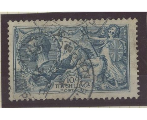 1919-20 10/- Constantinople British Army Post Office cds, couple of short perfs, otherwise fine.