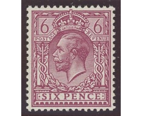1920 6d reddish purple perf 14 U/M, fine. SG 385a Cat £150 (see photo)