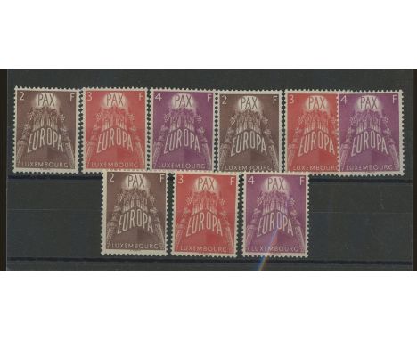 1957 Europa set U/M x 3. SG 626-8 Cat £870 (9)
