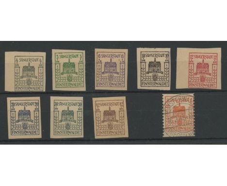 1946 Finsterwalde local issues U/M (8) &amp; F/U (1).