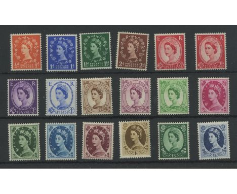 1952 wmk Tudor Crown set U/M incl. another 2½d. SG 515-531 Cat £100 (17)