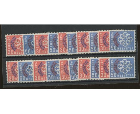 1959 European PTT Conference set U/M x 10 sets. Cat £420 (20)