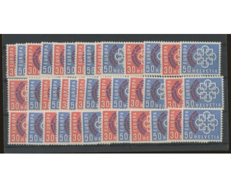 1959 European PTT Conference set U/M x 20 sets. SG 608-9 Cat £840 (40)