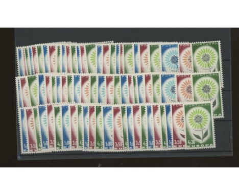 1964 Europa set U/M x 25 sets. SG 1249-51 Cat £437 (75)