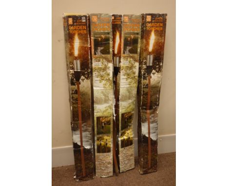 'Pipe Line Garden' four boxes of two garden torches    Condition Report   Click here for further images, condition, auction t