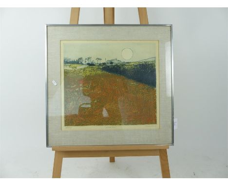 Philip Greenwood, artist's proof etching and aquatint 'Winter Grass', titled, signed and dated '71 in pencil, 43 x 48cm.