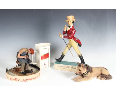 A group of 20th century collectors' items, including a Johnnie Walker advertising figure, height 41cm, a model of a nodding A