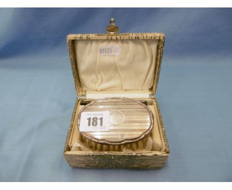 A boxed hallmarked silver brush and comb