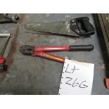 (Lot) Bolt Cutter w/ (2) Hand Saws