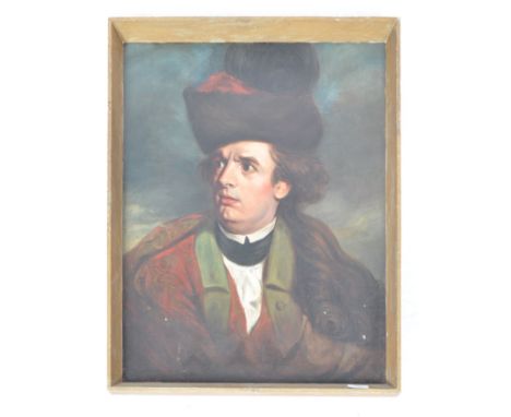 Attributed To James Northcote (1746 - 1837) - late 18th century oil on canvas portrait of the actor David Garrick. Depicted i