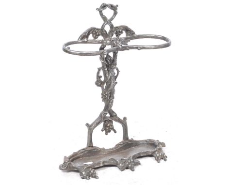 A 19th Century Victorian cast iron stick stand stick / umbrella stand in the manner of Coalbrookdale of naturalistic form and