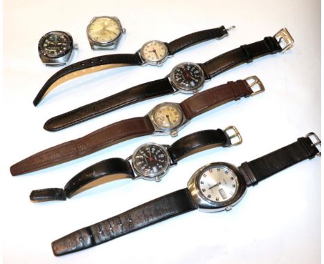 A quantity of ladies and gents wristwatches including: three Timex, Smiths, Everite, Rotary, Mortima (7)