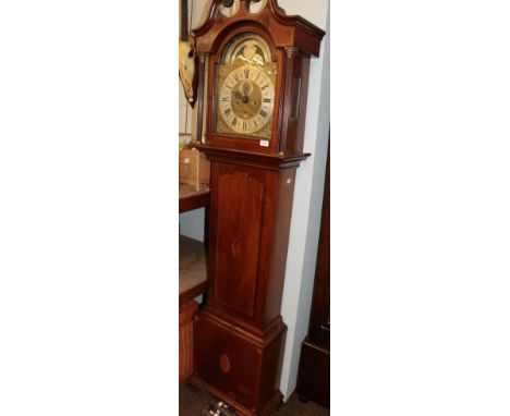 A mahogany eight day longcase clock, signed Richard Marshall, Wolsingham, 18th century, later case