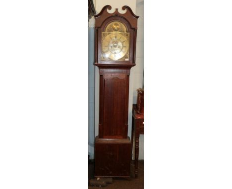 An oak eight day longcase clock, signed Alexr Wylie, Dumfries, 18th century, later case