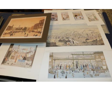 Geoffrey Woolsey Birks (1929-1993) ''Pennine Vista'', signed and numbered 2/376, lithograph, together with a collection of ei