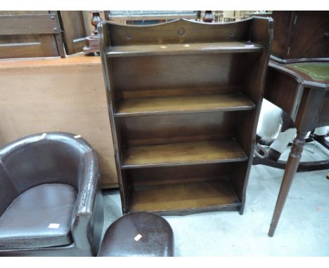 A mid 20th Century stained frame  book shelf 