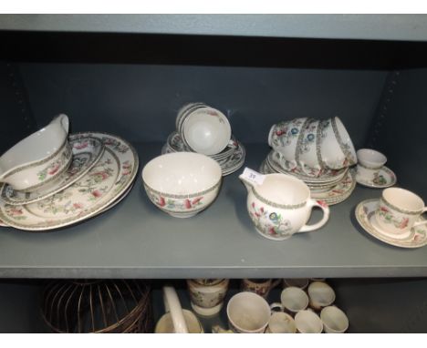 A part tea service with Indian tree style design