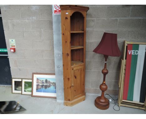 A modern pine corner shelf