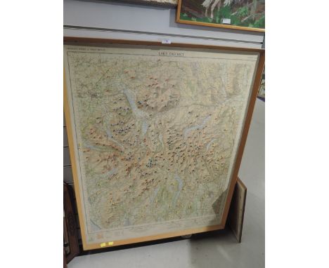 A large ordnance survey map of lake district