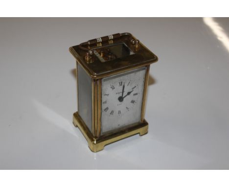 A French brass cased carriage clock