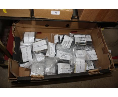 A box containing various Magic Lantern slides 
