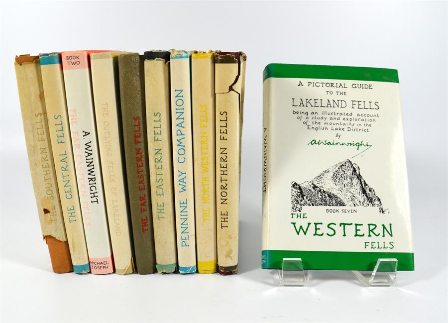 A set of Alfred Wainwright books, included are the seven books from the ...