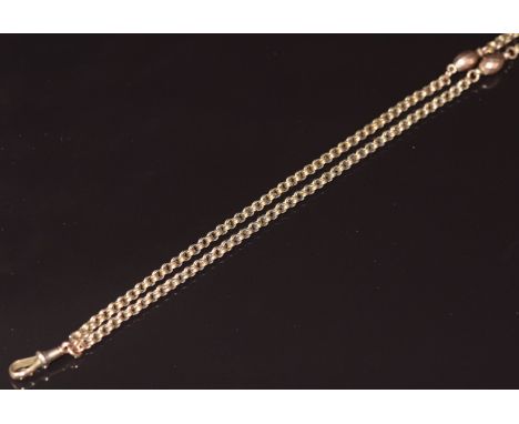 Victorian 9ct gold guard chain made up of circular and faceted links, 18.5g&nbsp;