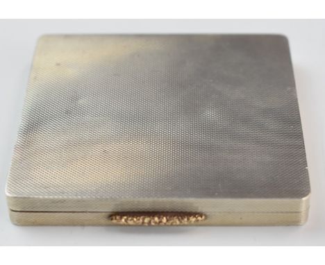 Garrard &amp; Co Ltd hallmarked silver cigarette case with engine turned decoration, Birmingham 1960, width 7.5cm, weight 107
