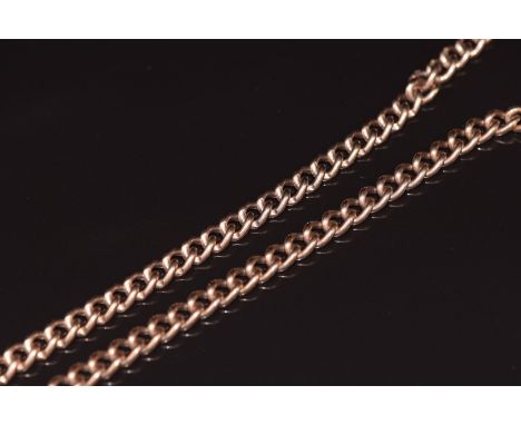 A 9ct rose gold double Albert / watch chain, 42.5g, 50cm&nbsp;
